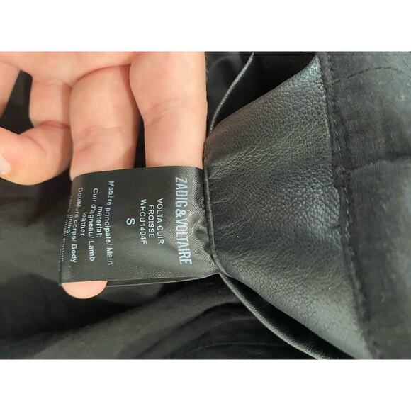 Zadig & Voltaire Volta Cuir Leather Jacket in Black - Picture 12 of 12